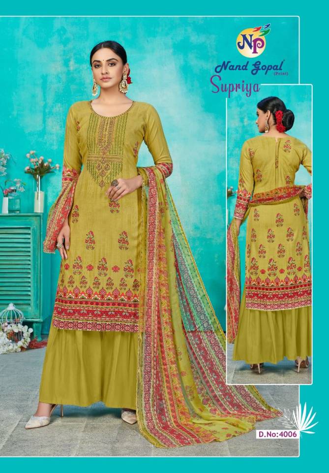 Nand Gopal Supriya 4 Fancy Designer Cotton Printed Dress Material Collection